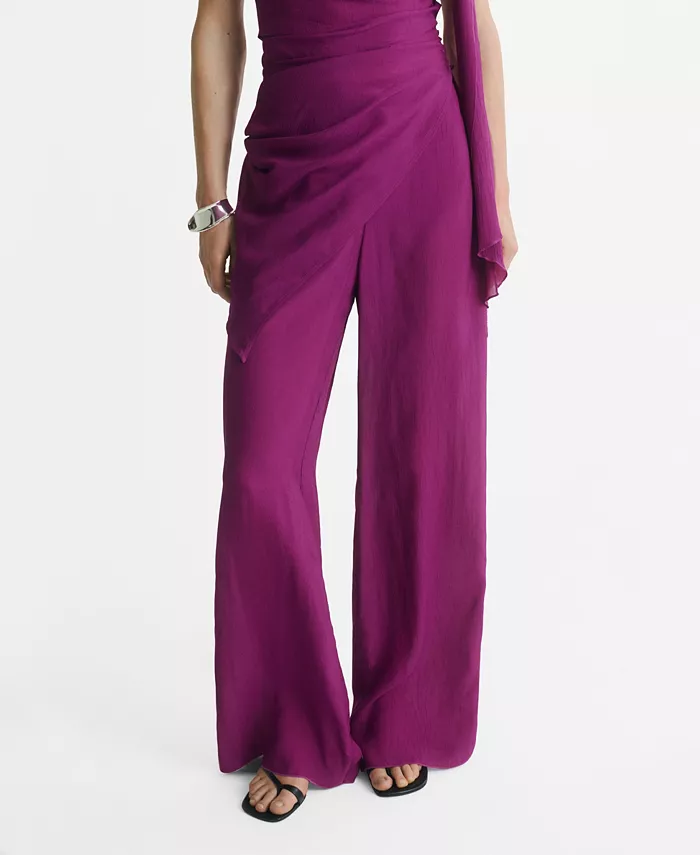 Женские свободные прямые брюки MANGO, фиолетовый
Женские свободные прямые брюки MANGO, фиолетовый