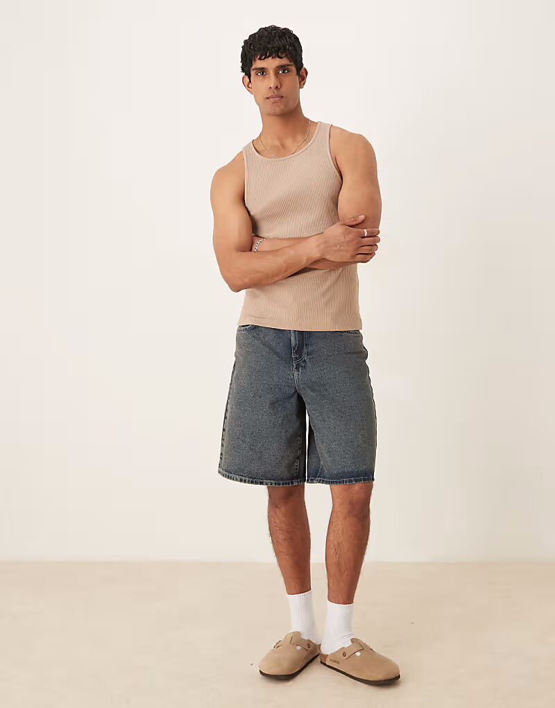 Майка ASOS DESIGN из плотной ткани с высоким воротом и ребрами в каменном цвете
Майка ASOS DESIGN из плотной ткани с высоким воротом и ребрами в каменном цвете