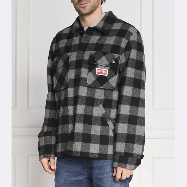 Шерстяная рубашка стандартного кроя Kenzo, серый
Шерстяная рубашка стандартного кроя Kenzo, серый