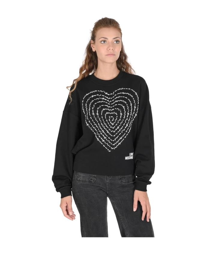Черная женская толстовка с принтом в виде сердечек Love Moschino, черный
Черная женская толстовка с принтом в виде сердечек Love Moschino, черный