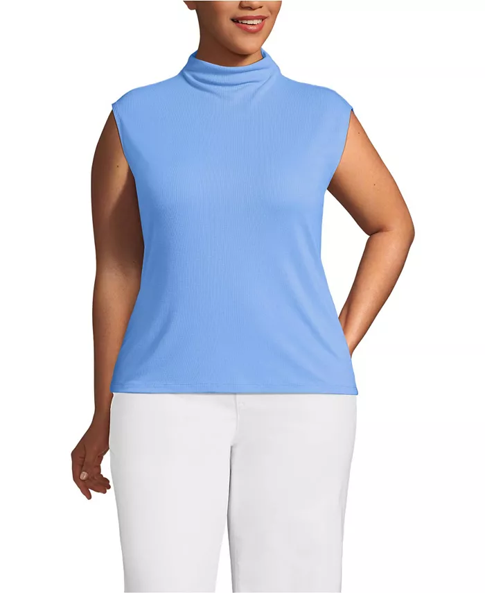 Майка размера плюс с рукавами-крылышками, драпированными, с вырезом-воронкой Lands' End, синий
Майка размера плюс с рукавами-крылышками, драпированными, с вырезом-воронкой Lands' End, синий