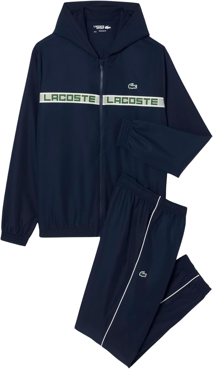 Мужской спортивный теннисный костюм Lacoste с логотипом и полосками, Navy Blue
Мужской спортивный теннисный костюм Lacoste с логотипом и полосками, Navy Blue