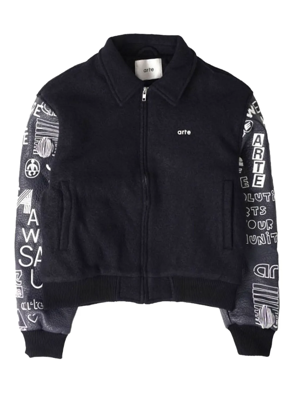 Куртка-бомбер из смесовой шерсти Arte Antwerp, черный
Куртка-бомбер из смесовой шерсти Arte Antwerp, черный