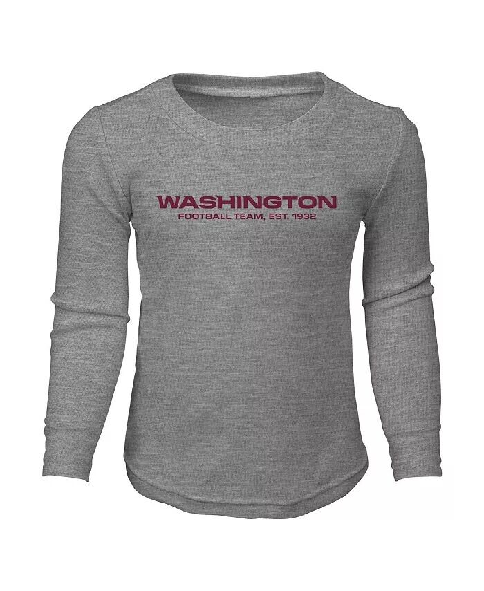 Комплект для сна с футболкой и брюками с длинными рукавами футбольной команды Вашингтона Хизер Грей для мальчиков и девочек дошкольного возраста Outerstuff