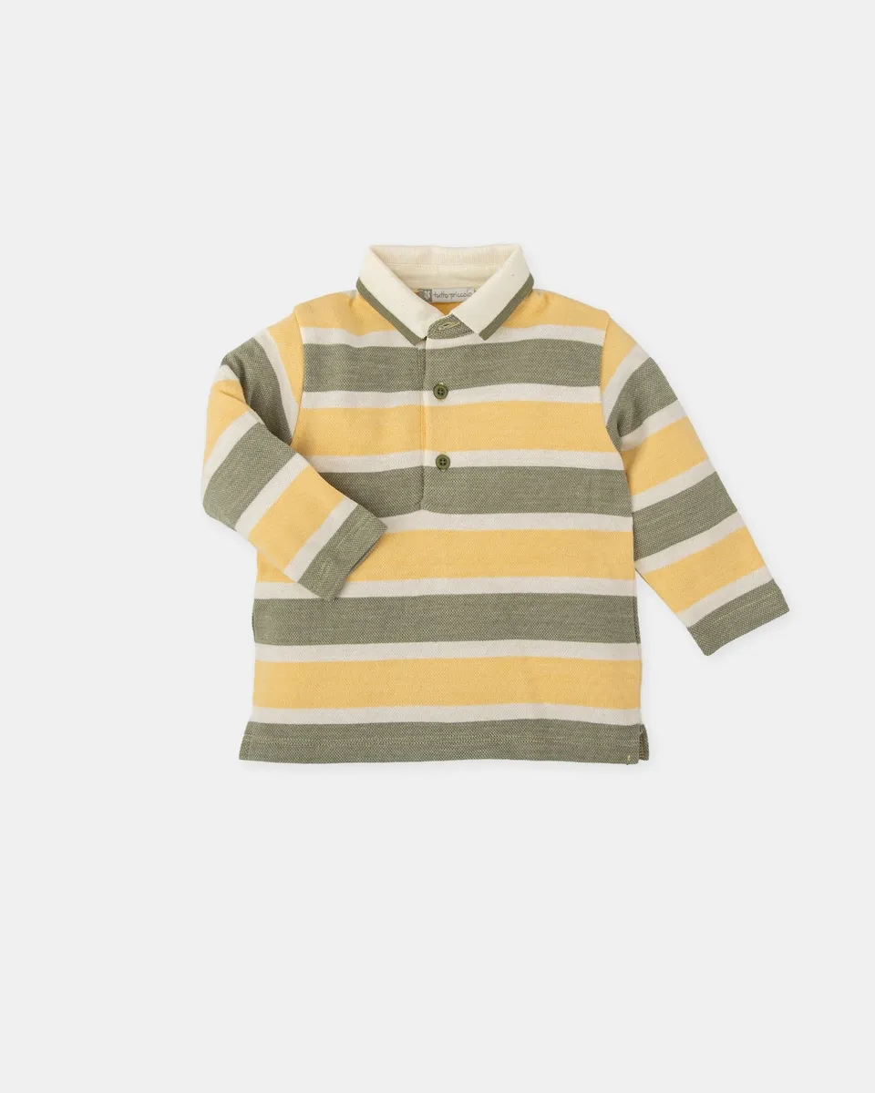 Детская рубашка-поло с длинными рукавами в полоску Tutto Piccolo, мультиколор
Детская рубашка-поло с длинными рукавами в полоску Tutto Piccolo, мультиколор