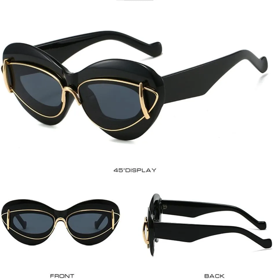 Ретро-солнцезащитные очки «кошачий глаз» большого размера для женщин и мужчин, модные очки с уникальными линзами и защитой от УФ-излучения UV400 HVTVTLA, Leopard Tea
Ретро-солнцезащитные очки «кошачий глаз» большого размера для женщин и мужчин, модные очки с уникальными линзами и защитой от УФ-излучения UV400 HVTVTLA, Leopard Tea