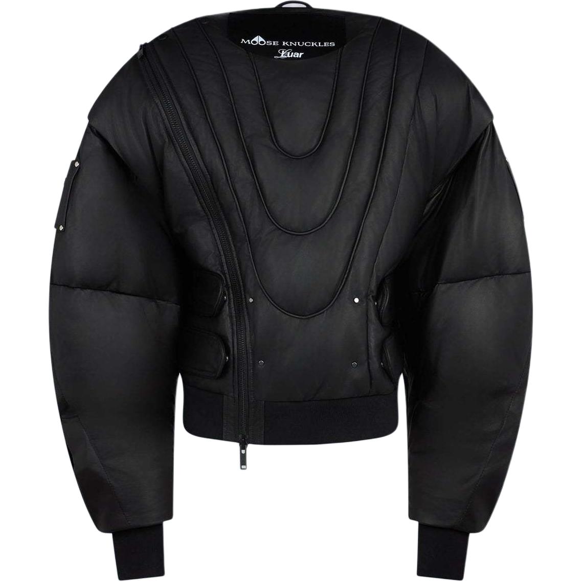 Кожаный бомбер Luar X Moose Knuckles, черный
Кожаный бомбер Luar X Moose Knuckles, черный