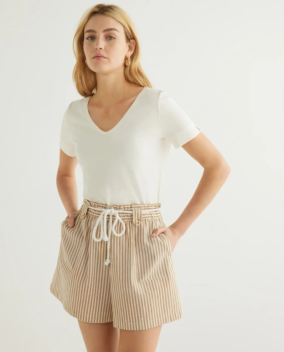 Женская футболка с короткими рукавами и V-образным вырезом Guitare, цвет Crudo
Женская футболка с короткими рукавами и V-образным вырезом Guitare, цвет Crudo