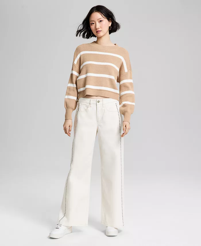 Женские джинсы с заклепками и широкими штанинами And Now This, белый
Женские джинсы с заклепками и широкими штанинами And Now This, белый