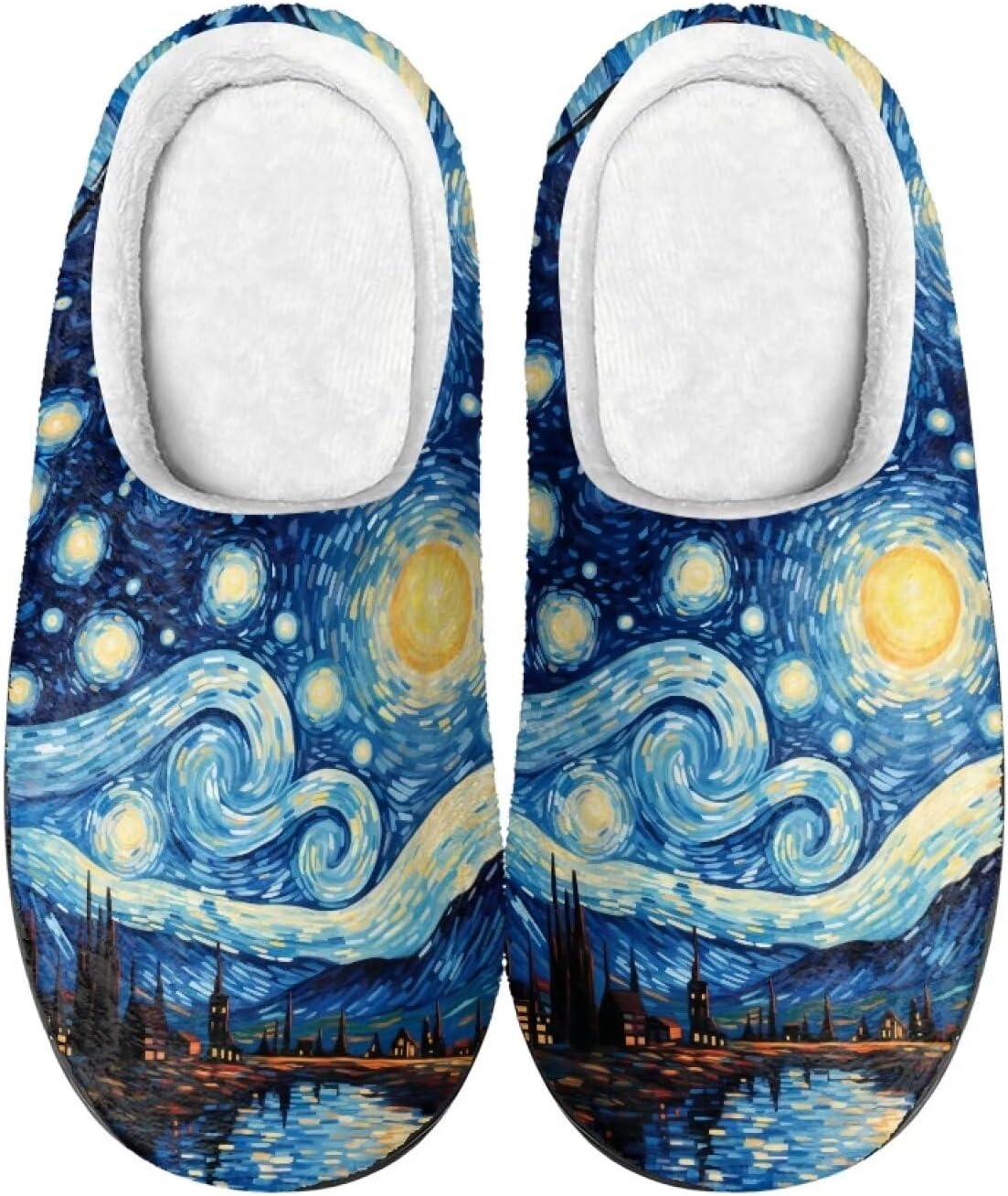 Тапочки Flashideas для женщин и мужчин, мягкие, пушистые, теплые, домашние, с нескользящей подошвой, парные, повседневного стиля, Van Gogh Starry Night 1
Тапочки Flashideas для женщин и мужчин, мягкие, пушистые, теплые, домашние, с нескользящей подошвой, парные, повседневного стиля, Van Gogh Starry Night 1