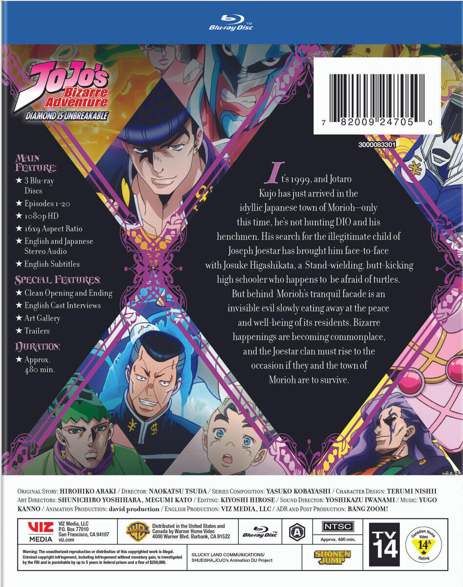 Blu-Ray диск JoJos Bizarre Adventure Set 4 Blu-ray
Blu-Ray диск JoJos Bizarre Adventure Set 4 Blu-ray
