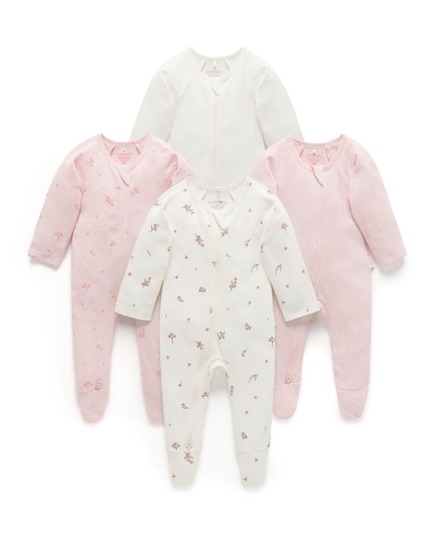 Комплект из 4 детских комбинезонов на молнии для девочек Purebaby, Vanilla blossom
Комплект из 4 детских комбинезонов на молнии для девочек Purebaby, Vanilla blossom