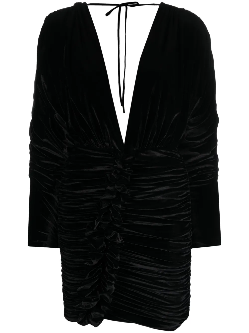 Платье мини со сборками и цветочной аппликацией Amen, черный
Платье мини со сборками и цветочной аппликацией Amen, черный