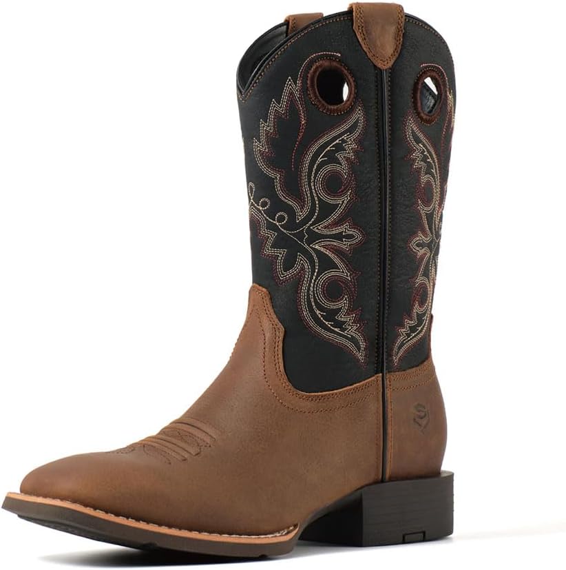 SUREWAY Мужские Западные Ботинки - Мужские Ковбойские Ботинки с Квадратным Носком, Масло/Противоскользящие, Прочные Модные Классические Ботинки 25 см, Полусапоги Средней Высоты с Мягким Носком Wellington, черный/коричневый
SUREWAY Мужские Западные Ботинки - Мужские Ковбойские Ботинки с Квадратным Носком, Масло/Противоскользящие, Прочные Модные Классические Ботинки 25 см, Полусапоги Средней Высоты с Мягким Носком Wellington, черный/коричневый