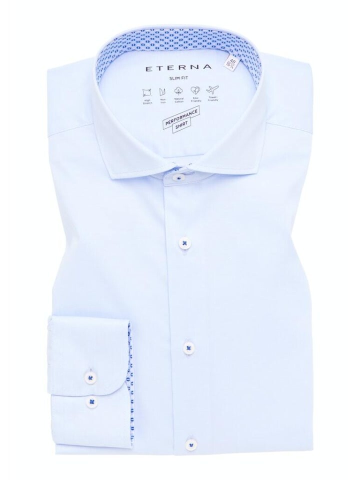 Рубашка с длинным рукавом Eterna, голубой
Рубашка с длинным рукавом Eterna, голубой