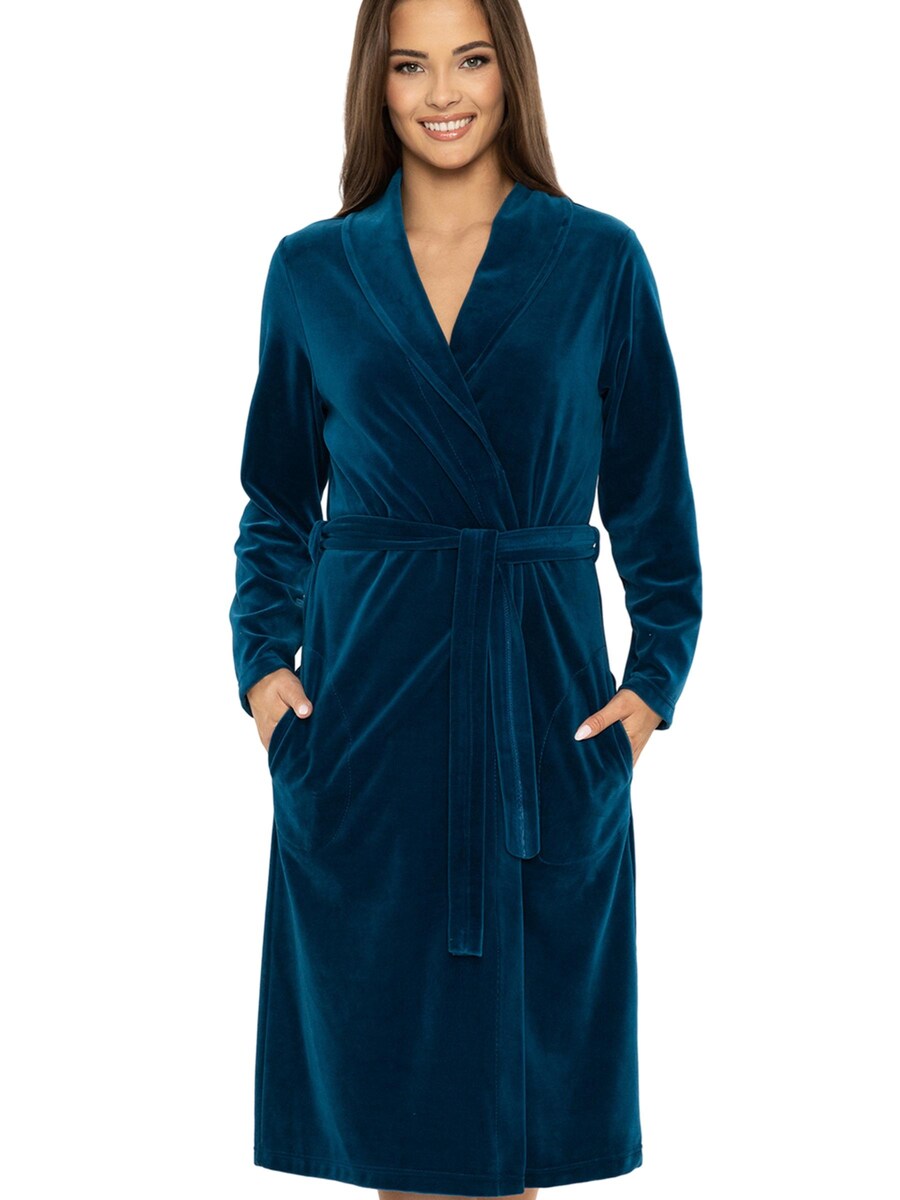 Длинный халат Vivisence 5022, бирюзовый
Длинный халат Vivisence 5022, бирюзовый