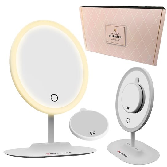 Зеркало для макияжа со светодиодной подсветкой, белое Humanas Hs-ml03, серебро
Зеркало для макияжа со светодиодной подсветкой, белое Humanas Hs-ml03, серебро