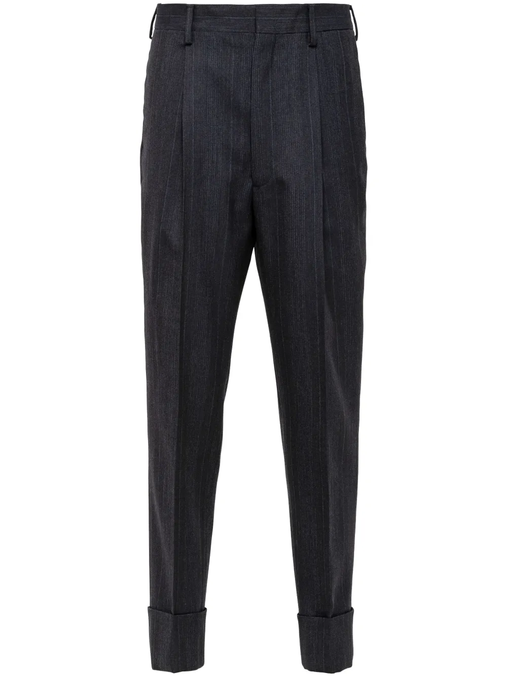 Шерстяные брюки строгого кроя Prada, синий
Шерстяные брюки строгого кроя Prada, синий