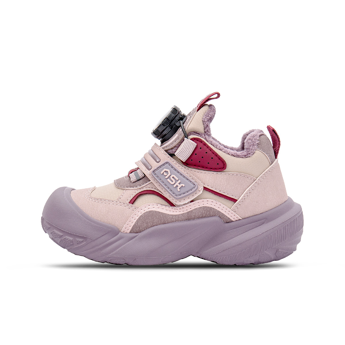 Противоскользящая теплая детская обувь для отдыха на природе ASK, розовый/фиолетовый 
Противоскользящая теплая детская обувь для отдыха на природе ASK, розовый/фиолетовый