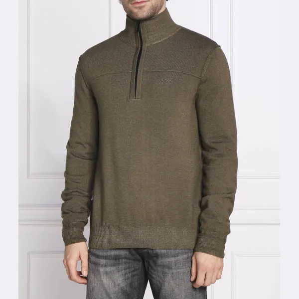 Свитер обычного кроя из коблэндовой шерсти Boss, зеленый
Свитер обычного кроя из коблэндовой шерсти Boss, зеленый