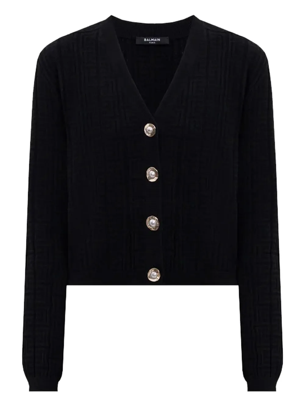Кардиган с V-образным вырезом и пуговицами BALMAIN, черный
Кардиган с V-образным вырезом и пуговицами BALMAIN, черный