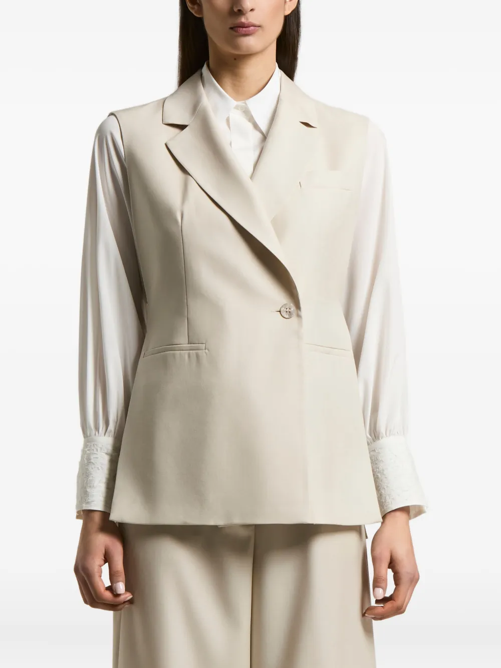 Двубортный жилет Peserico, нейтральный
Двубортный жилет Peserico, нейтральный