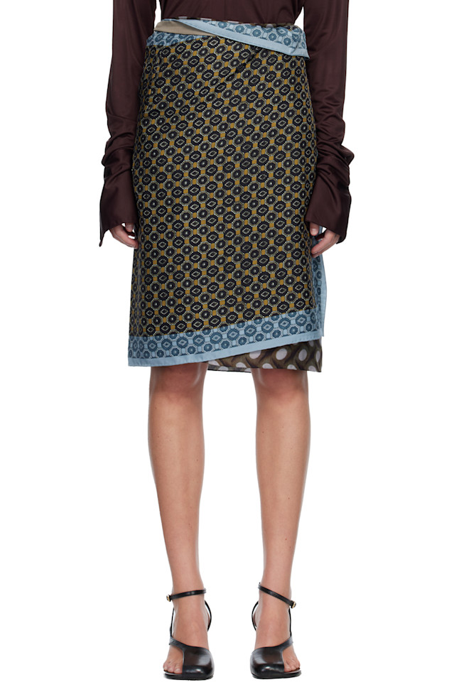 Dries Van Noten Разноцветный шарф-платок, юбка-миди
Dries Van Noten Разноцветный шарф-платок, юбка-миди