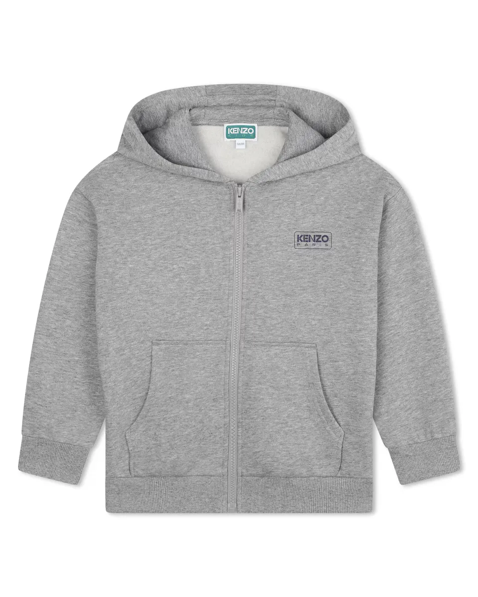 Толстовка для мальчика на молнии с капюшоном и логотипом на спине Kenzo Kids, светло-серый
Толстовка для мальчика на молнии с капюшоном и логотипом на спине Kenzo Kids, светло-серый