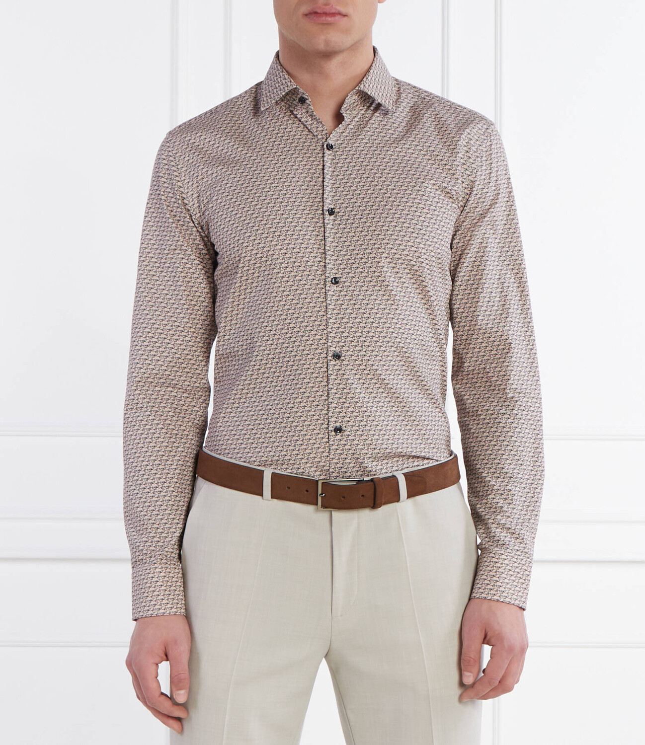 Рубашка HUGO Kenno Slim Fit, бежевый
Рубашка HUGO Kenno Slim Fit, бежевый