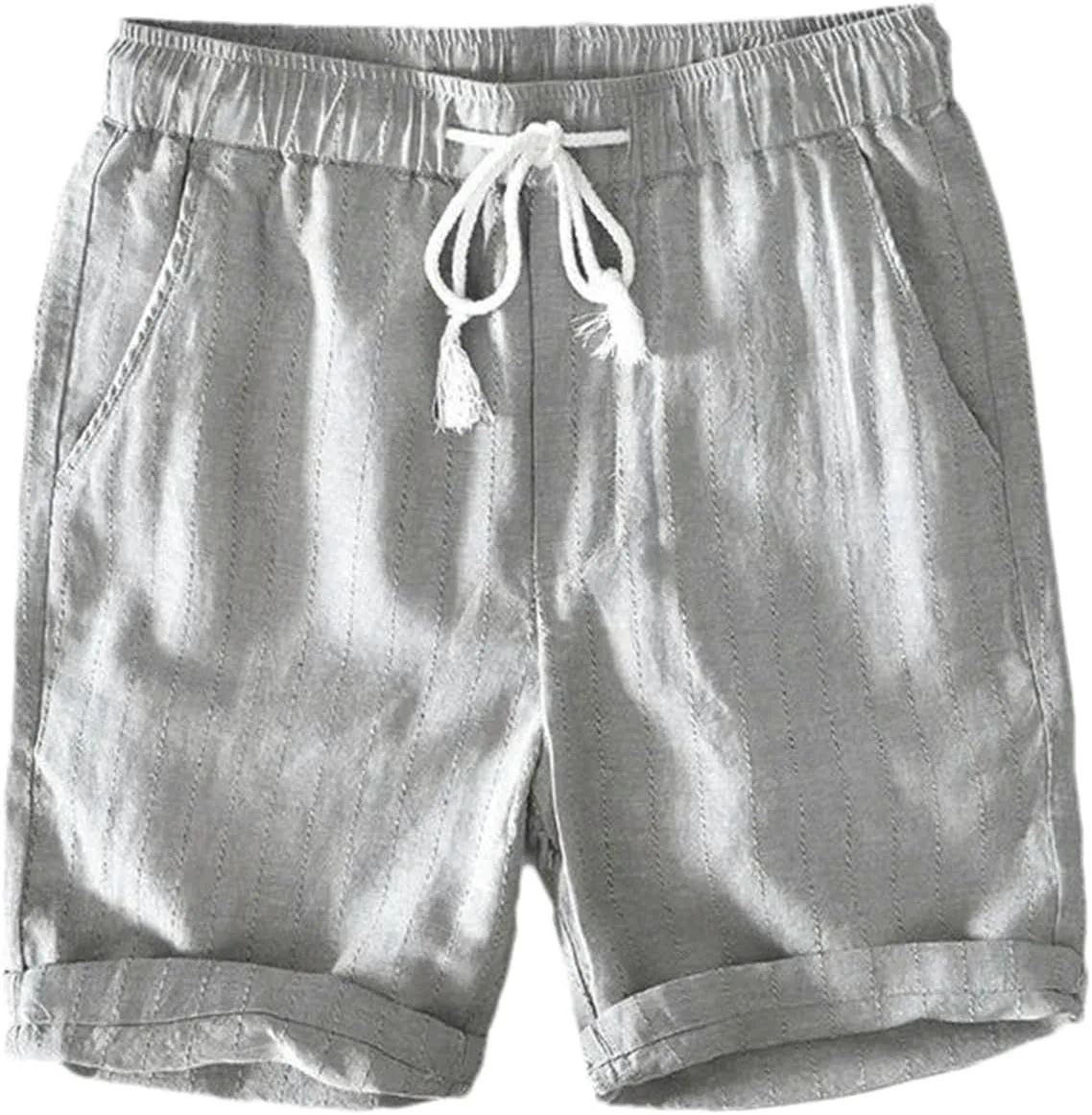 Летние шорты для мужчин из хлопка и льна, белые в полоску, с кулиской BoShiNuo
Летние шорты для мужчин из хлопка и льна, белые в полоску, с кулиской BoShiNuo