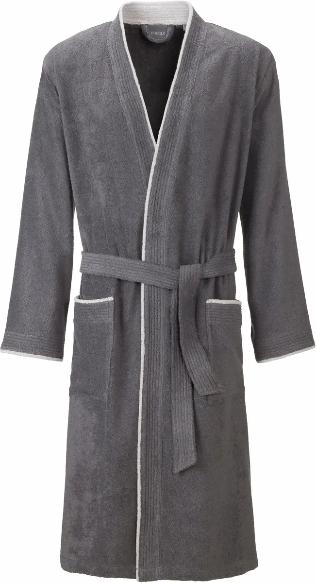 Мужской халат Egeria "Nico" (1 шт.), с воротником-кимоно, контрастная окантовка, цвет Grafit
Мужской халат Egeria "Nico" (1 шт.), с воротником-кимоно, контрастная окантовка, цвет Grafit