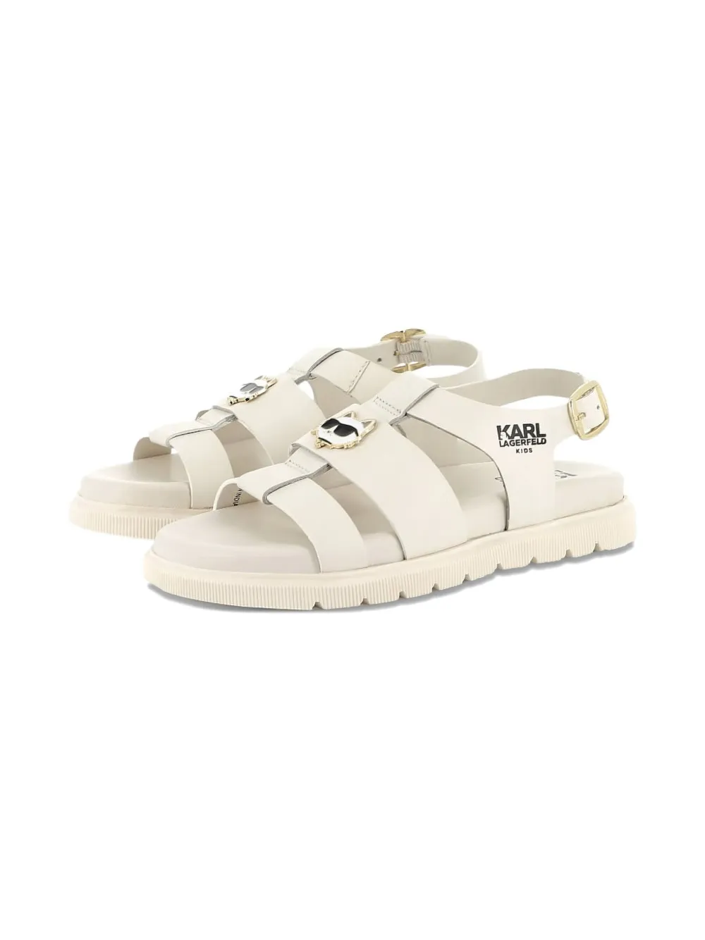 Кожаные босоножки с открытым носком, украшенные изображением кота KARL LAGERFELD KIDS, белый
Кожаные босоножки с открытым носком, украшенные изображением кота KARL LAGERFELD KIDS, белый
