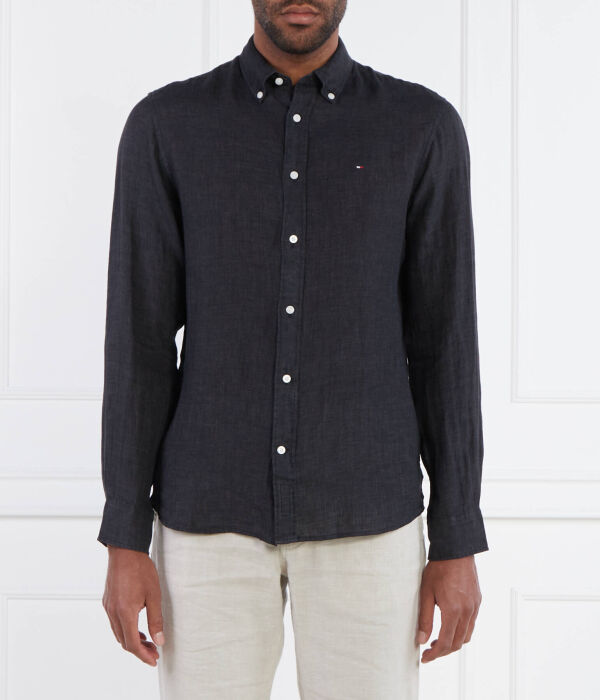 Льняная рубашка пигментно окрашенная Regular fit Tommy Hilfiger, черный
Льняная рубашка пигментно окрашенная Regular fit Tommy Hilfiger, черный