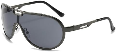 Мужские солнцезащитные очки с массивными металлическими двойными перемычками, модные цельные очки для женщин, градиентные оттенки, защита от УФ-излучения UV400 MTZJH, Gun Grey
Мужские солнцезащитные очки с массивными металлическими двойными перемычками, модные цельные очки для женщин, градиентные оттенки, защита от УФ-излучения UV400 MTZJH, Gun Grey