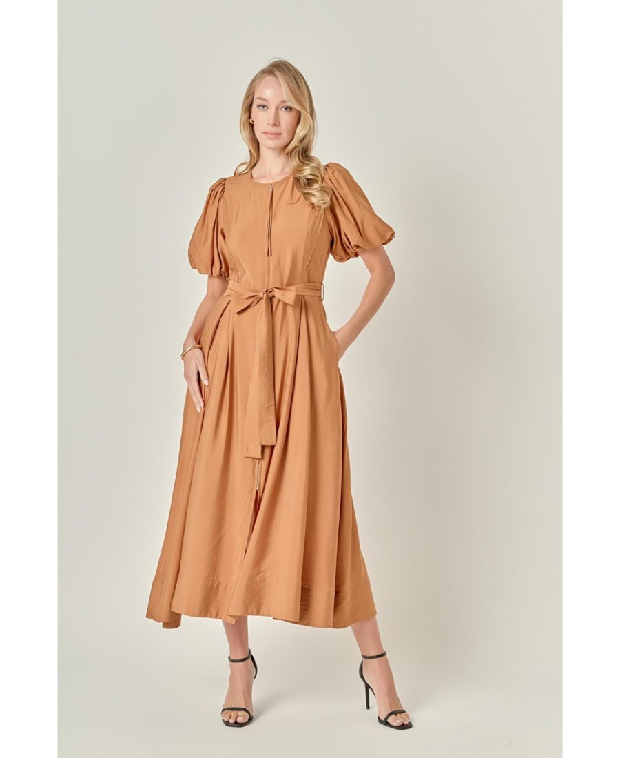 Женское миди-платье с пышными рукавами English Factory, Camel
Женское миди-платье с пышными рукавами English Factory, Camel