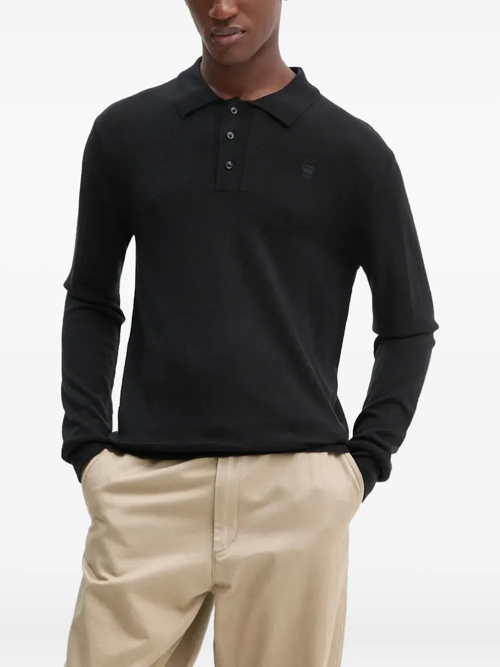 Поло с застежкой на пуговицы и логотипом в виде таблички G-Star Raw, черный
Поло с застежкой на пуговицы и логотипом в виде таблички G-Star Raw, черный