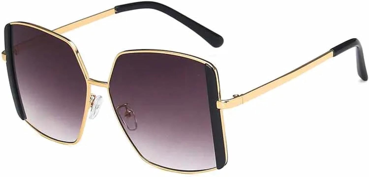 Модные солнцезащитные очки большого размера для женщин, ретро-очки для мужчин, очки для вождения и путешествий, защита от УФ-излучения UV400 TKKTLLT, Black Gradient Gray
Модные солнцезащитные очки большого размера для женщин, ретро-очки для мужчин, очки для вождения и путешествий, защита от УФ-излучения UV400 TKKTLLT, Black Gradient Gray