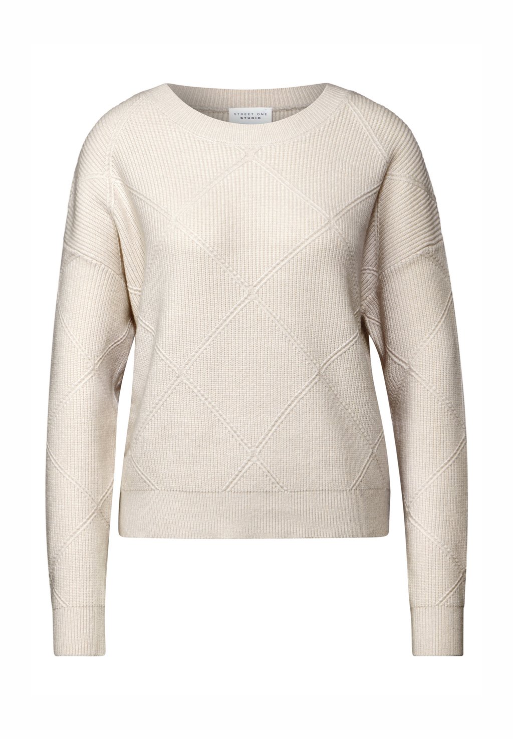 Джемпер MIT STRUKTURMUSTER Street One Studio, белый 
Джемпер MIT STRUKTURMUSTER Street One Studio, белый