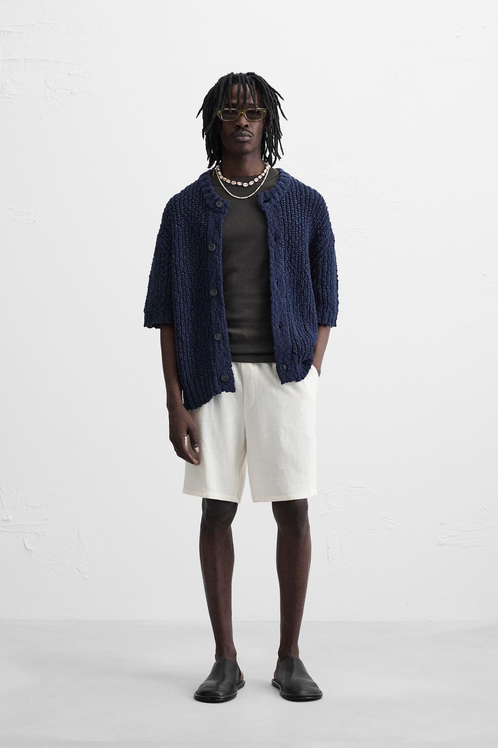 Шорты - бермуды из льна и вискозы ZARA, белый
Шорты - бермуды из льна и вискозы ZARA, белый