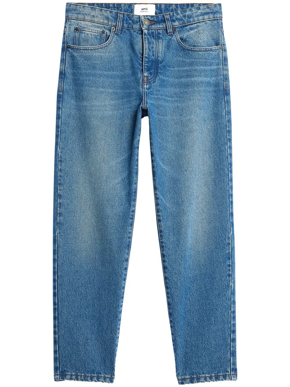 Прямые джинсы средней посадки AMI Paris, синий
Прямые джинсы средней посадки AMI Paris, синий