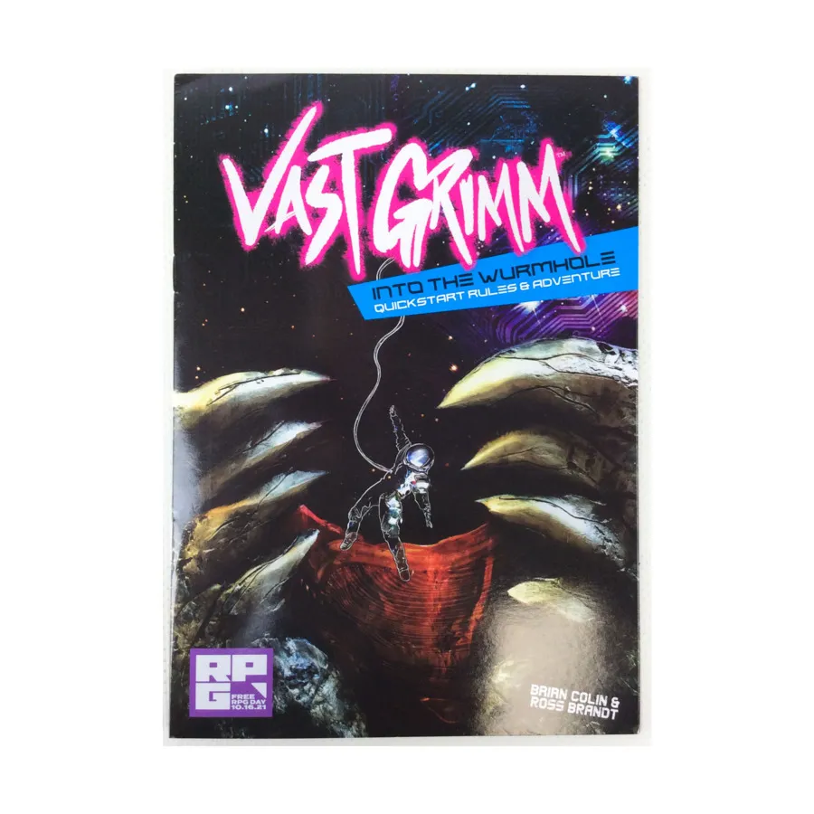 Модуль Vast Grimm - Into the Wurmhole, Quickstart Rules Adventure (Free RPG Day 2021), Vast Grim (Infinite Black)
Модуль Vast Grimm - Into the Wurmhole, Quickstart Rules Adventure (Free RPG Day 2021), Vast Grim (Infinite Black)
