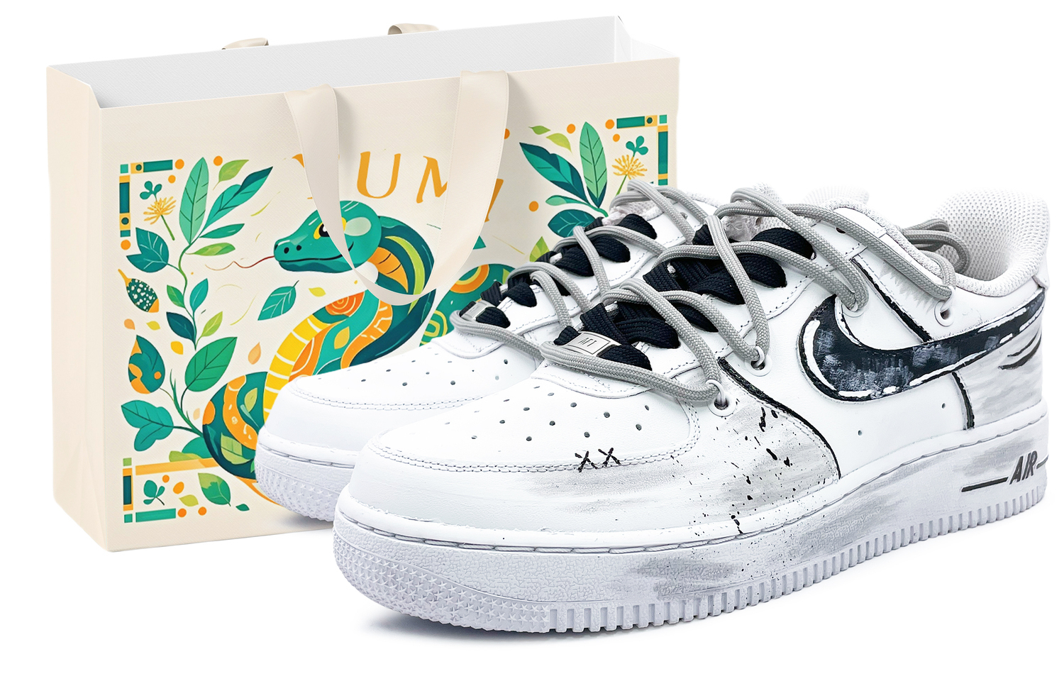 Nike Кроссовки Air Force 1 из кожи, термостойкие, износостойкие, низкие, для скейтбординга, унисекс, черный с белыми
Nike Кроссовки Air Force 1 из кожи, термостойкие, износостойкие, низкие, для скейтбординга, унисекс, черный с белыми