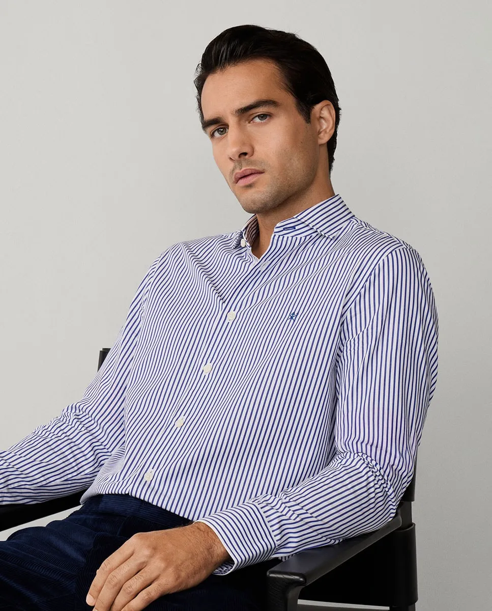 Мужская рубашка в полоску из хлопка, классического кроя, больших размеров Hackett, синий
Мужская рубашка в полоску из хлопка, классического кроя, больших размеров Hackett, синий