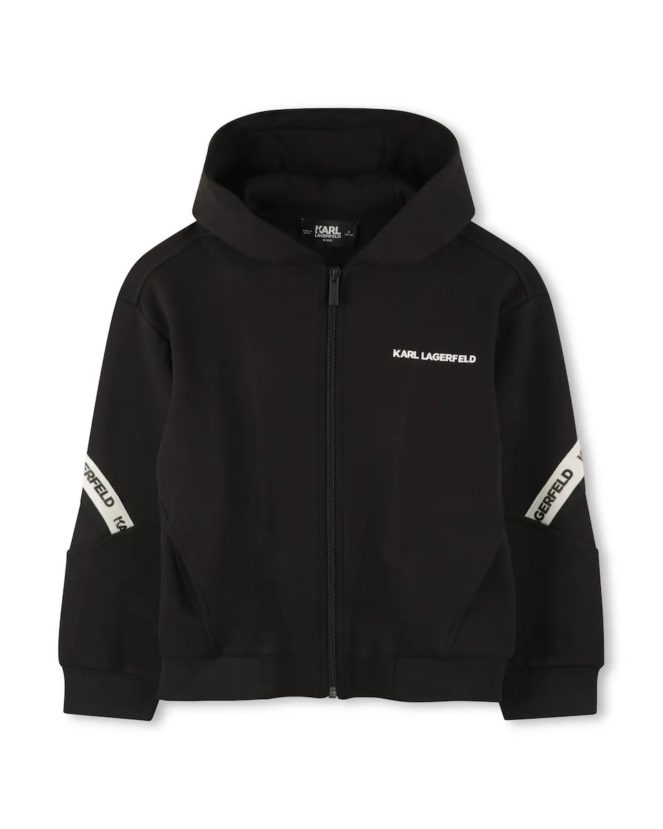 Детская куртка черного цвета с длинными рукавами Karl Lagerfeld Kids
Детская куртка черного цвета с длинными рукавами Karl Lagerfeld Kids