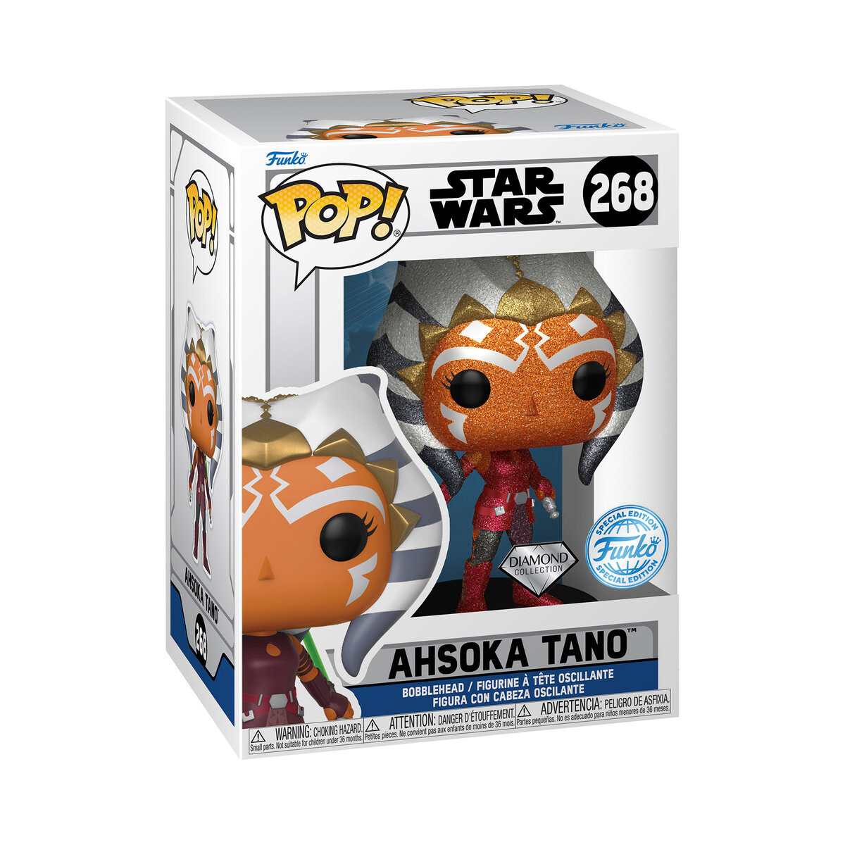 Funko POP! Звездные войны, коллекционная фигурка, Асока Тано, 268 
Funko POP! Звездные войны, коллекционная фигурка, Асока Тано, 268