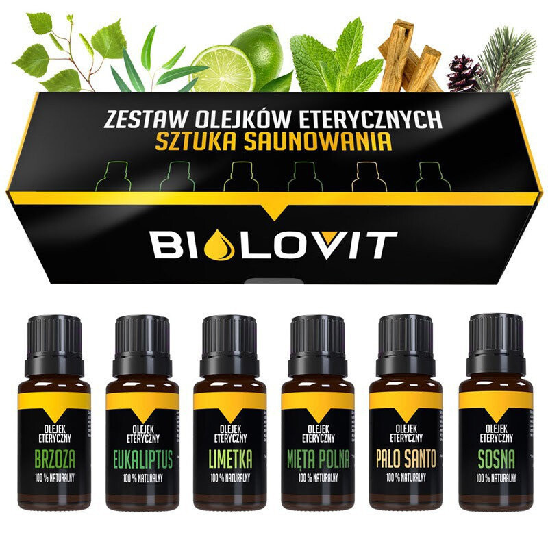 Биловит, Искусство сауны, Набор эфирных масел, 6 шт Bilovit
Биловит, Искусство сауны, Набор эфирных масел, 6 шт Bilovit