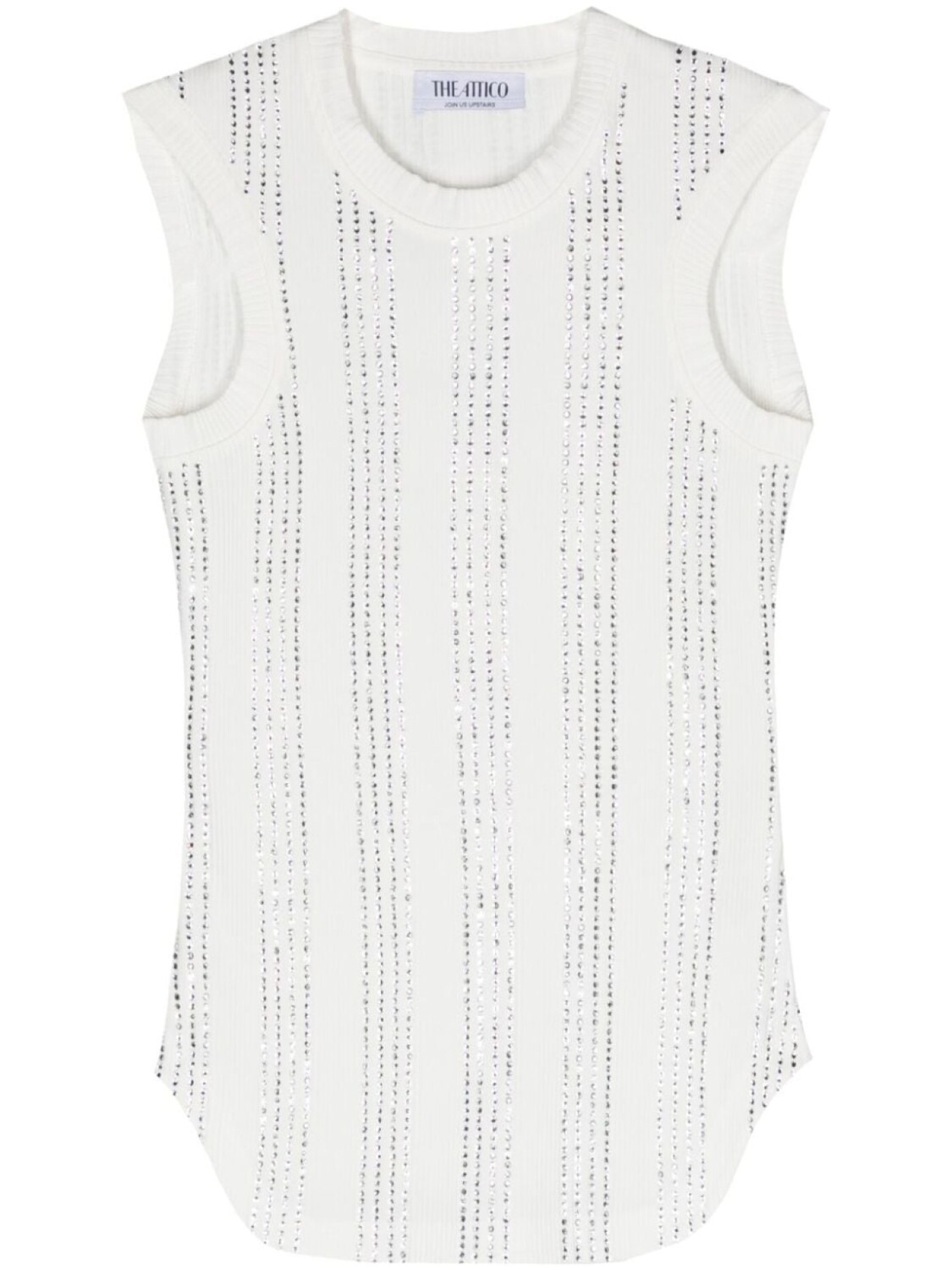 The Attico топ Reese с кристаллами, белый
The Attico топ Reese с кристаллами, белый