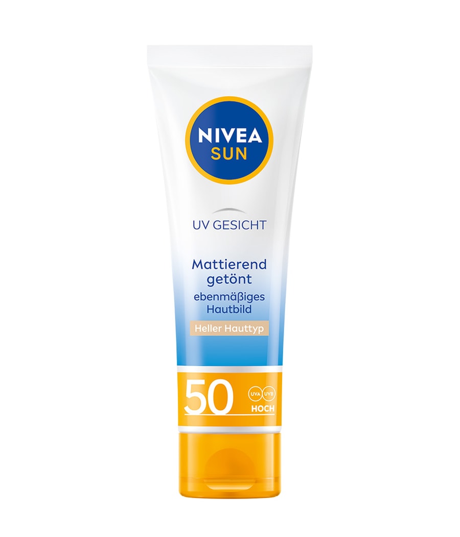 Солнцезащитный крем NIVEA SUN UV Gesicht Mattierend Getönter Sonnenschutz Hell LSF 50, 50 ml
Солнцезащитный крем NIVEA SUN UV Gesicht Mattierend Getönter Sonnenschutz Hell LSF 50, 50 ml