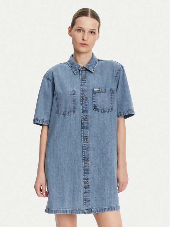 Джинсовое платье стандартный крой W5GK99 D5M81 Guess, синий
Джинсовое платье стандартный крой W5GK99 D5M81 Guess, синий