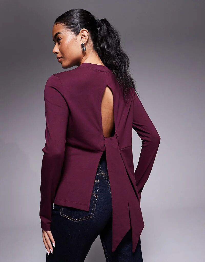 Длинный топ ASOS DESIGN с открытыми завязками сзади в бордовом цвете
Длинный топ ASOS DESIGN с открытыми завязками сзади в бордовом цвете